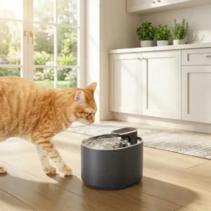 fontanella gatti elettrica tripla filtrazione bianca con flusso acqua continuo e silenzioso