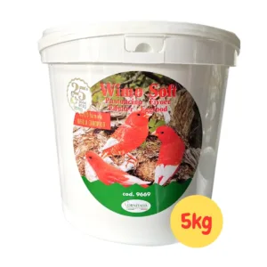 Secchio di pastoncino Ornitalia Wimo Soft Rosso per canarini a fattore rosso
