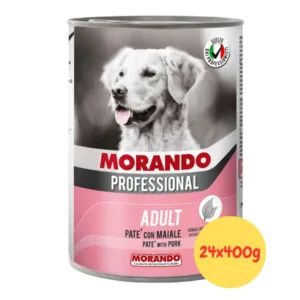 Confezione Multipack 24 lattine Morando Professional Adult Paté con Maiale per cani.