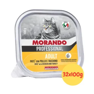 Confezione risparmio Morando Professional paté pollo e tacchino gatto adulto