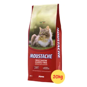 Moustache Croccantini Gusto Tris Pesce sacco da 20kg per gatti adulti
