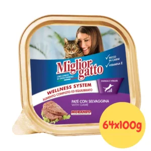 Vaschette dorate MigliorGatto Paté con Selvaggina per gatti adulti