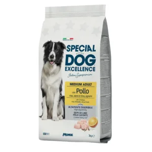 Sacco Special Dog Excellence Medium Adult Pollo 3kg con Border Collie