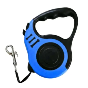 guinzaglio cani blocco sicurezza duallock blu con ossa in rilievo