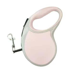guinzaglio retrattile bicolore cani duoleash rosa e grigio pastello