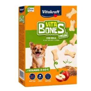 Biscotti a forma di mini osso Vitakraft alla mela per cani di piccola taglia