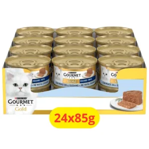 Gourmet Gold Gatto Mousse Pesce dell'Oceano lattina dorata Gourmet
