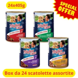 Miglior Cane Scatolette Gusti Assortiti in box da 24 lattine da 405 grammi