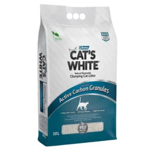 Cat's White Lettiera Active Carbon in confezione per gatti.