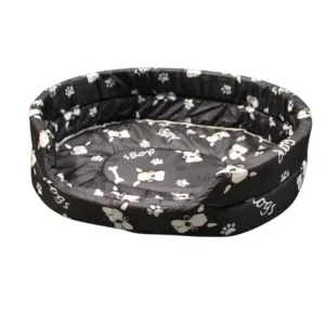 Cuccia ovale WoofyLux bordi rialzati con ingresso frontale ribassato