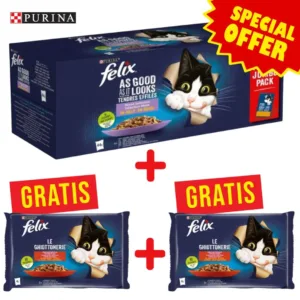 Felix gatto selezione mista gelatina bundle 52 bustine le ghiottonerie