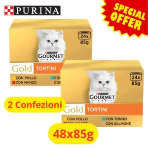Gourmet Gold Tortini Gatto Salsa in due confezioni di lattine