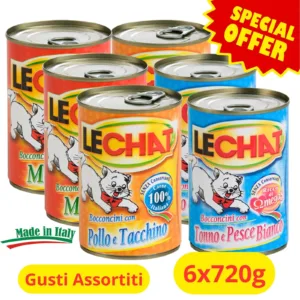LeChat Bocconcini Gatto Gusti Assortiti bundle di 6 lattine grandi