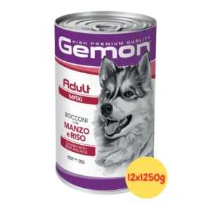 Monge Gemon Maxi Adult Bocconi in lattina con manzo e riso.