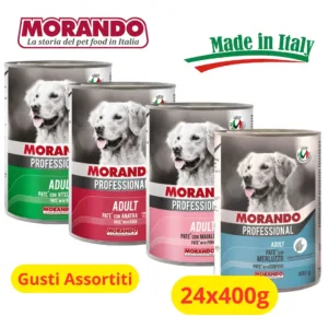 Morando Professional Paté Cane Adult in lattine nella confezione assortita