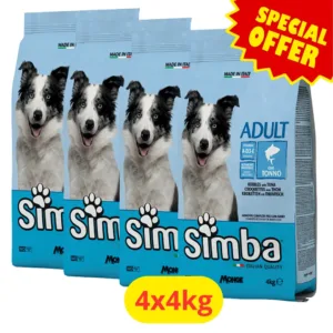 Simba Adult Cane Crocchette Tonno in quattro sacchi da 4kg
