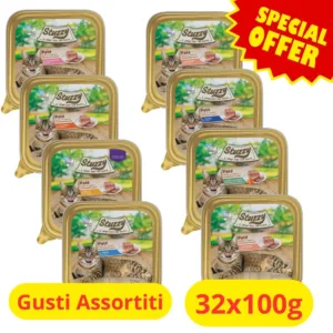 Stuzzy paté gatto gusti assortiti vaschette cotte al vapore