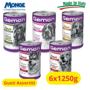Gemon Lattina Maxi Bocconi Assortiti in lattine per cani adulti