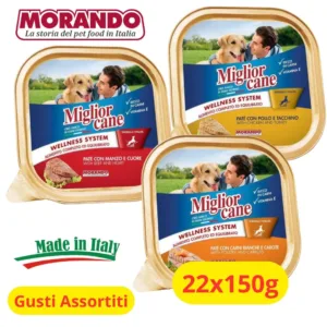 Miglior Cane Paté Vaschette Assortite in confezioni con coperchio.