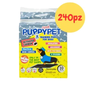 PuppyPet Traversine Igieniche Cani Carbone Attivo in confezione